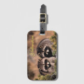 Yellowstone Bagagelabel-Racoons Bagagelabel (Voorkant (verticaal))