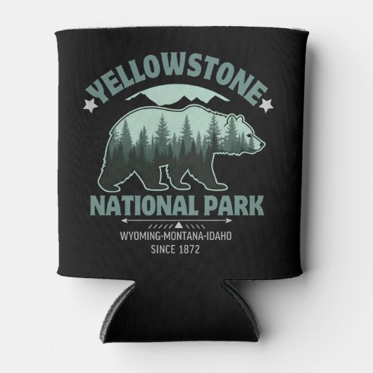 Yellowstone Bear – Keep It Chill, Stay Wild Blikjeskoeler (Voorkant)