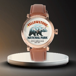 Yellowstone Bear Men’s Watch – Timeless Wilderness Horloge