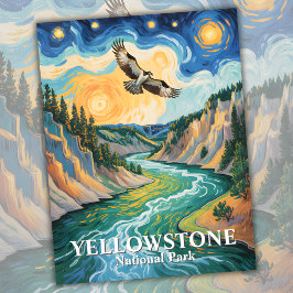 Yellowstone Bird Osprey Van Gogh Sterrennacht Briefkaart