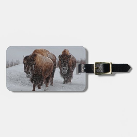 Yellowstone Bison Bagagelabel (Voorkant horizontaal)