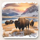 Yellowstone Bison Beverage Coaster Bier Onderzetter (Voorkant)