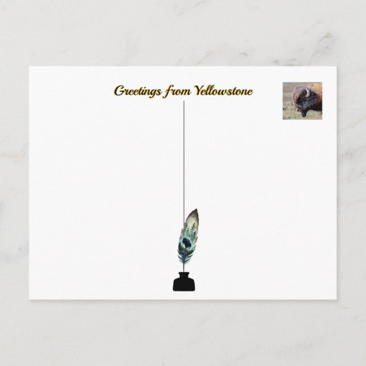 Yellowstone Bison Briefkaart (Achterkant)