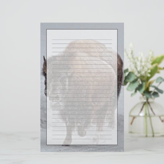 Yellowstone Bison Briefpapier (Staand voorkant)
