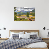 Yellowstone Bison Canvas Afdruk (Insitu (Slaapkamer))