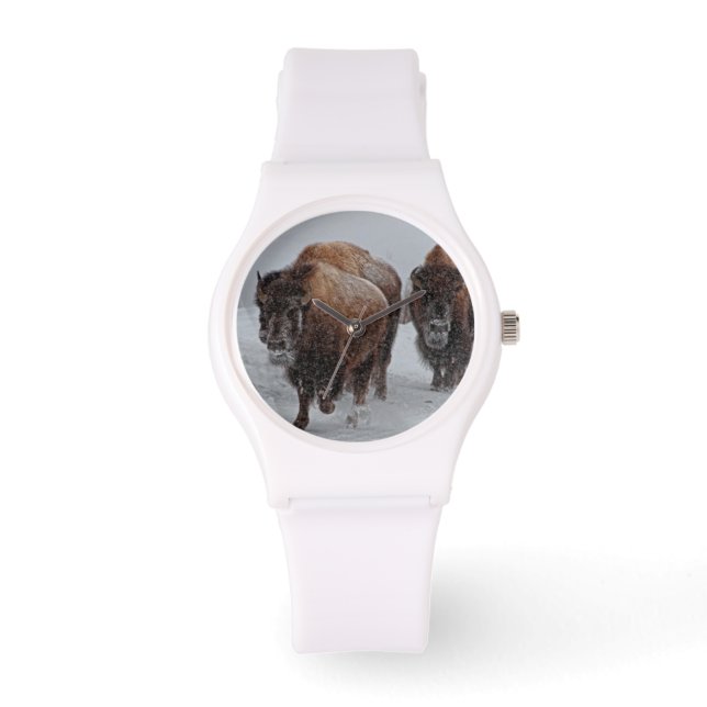 Yellowstone Bison Horloge (Voorkant)