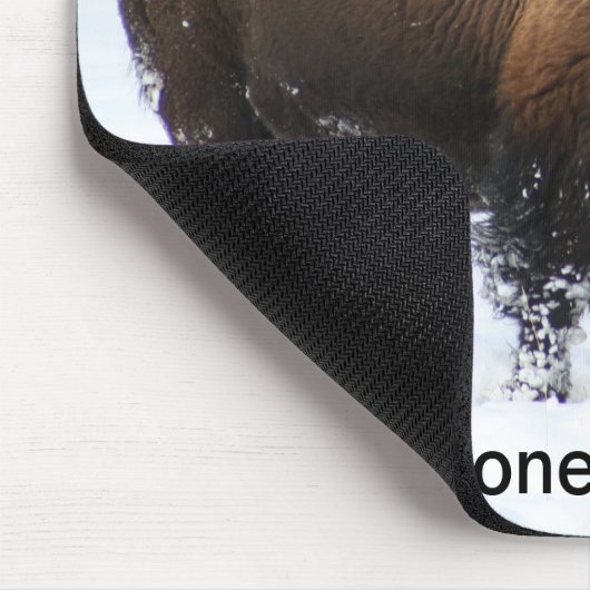 Yellowstone Bison in Winter Mousepad Muismat (Hoek)