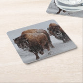 Yellowstone Bison Kartonnen Onderzetters (Schuin)
