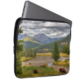 Yellowstone Bison Laptop Sleeve (Voorkant Rechts)