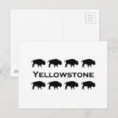 Yellowstone Bison Logo Briefkaart (Voorkant / Achterkant)