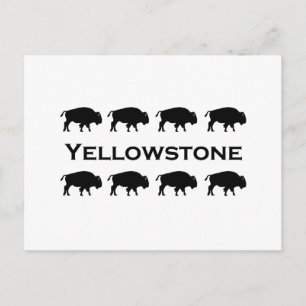 Yellowstone Bison Logo Briefkaart