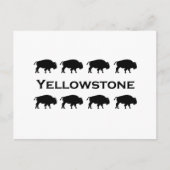 Yellowstone Bison Logo Briefkaart (Voorkant)