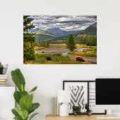 Yellowstone Bison Poster (Thuiskantoor)