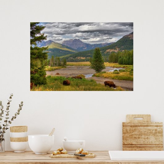 Yellowstone Bison Poster (Keuken)