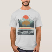 Yellowstone Bison Sunset T-shirt (Voorkant)