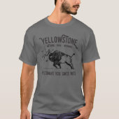Yellowstone Bison Toss National Park Wyoming T-shirt (Voorkant)