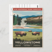 Yellowstone Bizon bij het meer Briefkaart (Voorkant / Achterkant)