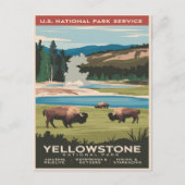 Yellowstone Bizon bij het meer Briefkaart (Voorkant)