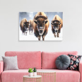 Yellowstone Bizon Canvas Kunst (Insitu (Woonkamer))