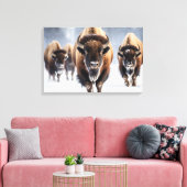 Yellowstone Bizon Canvas Kunst (Insitu (Woonkamer))