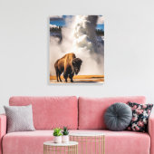 Yellowstone Bizon Canvas Kunst (Insitu (Woonkamer))