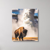 Yellowstone Bizon Canvas Kunst (Voorkant)