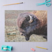 Yellowstone Bizon met Parklogo Tissuepapier (Craft)