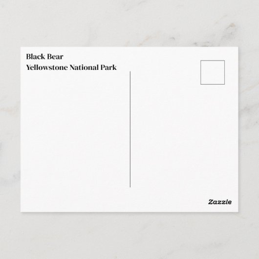 Yellowstone Black Beer Briefkaart (Achterkant)