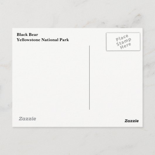 Yellowstone Black Beer Briefkaart (Achterkant)