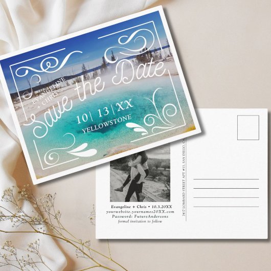 Yellowstone Bruiloft Save the Date Briefkaart