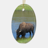 Yellowstone Buffalo Souvenir Keramisch Ornament (Links)