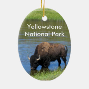Yellowstone Buffalo Souvenir Keramisch Ornament