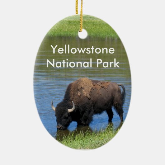 Yellowstone Buffalo Souvenir Keramisch Ornament (Achterkant)