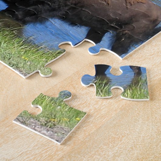 Yellowstone Buffalo Souvenir Legpuzzel (Zijkant)