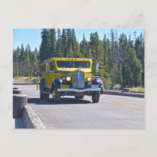 Yellowstone Bus kruist de Geviste brug Briefkaart (Voorkant)