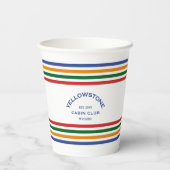 Yellowstone Cabin Club Custom Crest Park Stripe Papieren Bekers (Achterkant)