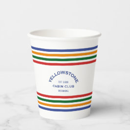 Yellowstone Cabin Club Custom Crest Park Stripe Papieren Bekers
