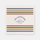 Yellowstone Cabin Club Custom Crest Park Stripe Servet (Voorkant)