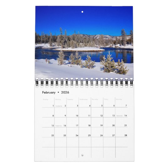 Yellowstone Calendar Kalender (Feb 2026)