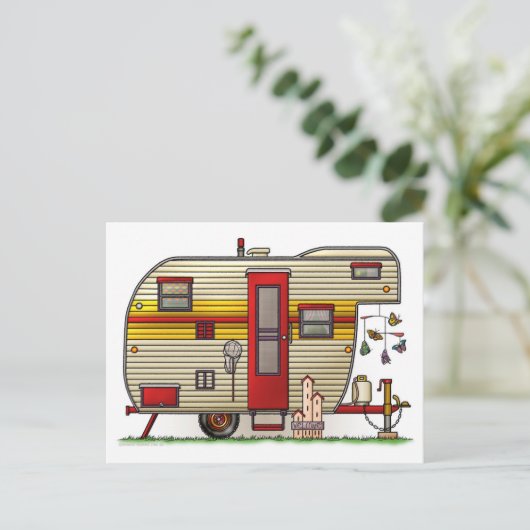 Yellowstone Camper Trailer Briefkaart (Staand voorkant)