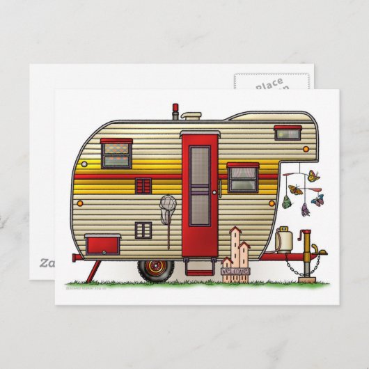 Yellowstone Camper Trailer Briefkaart (Voorkant / Achterkant)