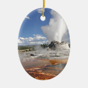 YELLOWSTONE CASTLE GEYSER KERAMISCH ORNAMENT