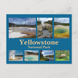 Yellowstone Collage 3 Briefkaart