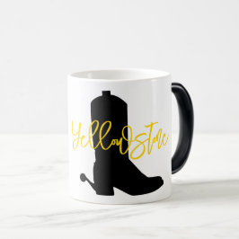 Yellowstone Cowboy Boot Silhouette Name Fun Magische Mok