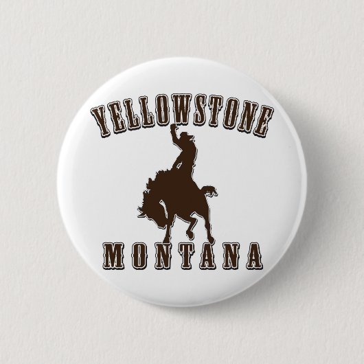 Yellowstone-Cowboy Ronde Button 5,7 Cm (Voorkant)