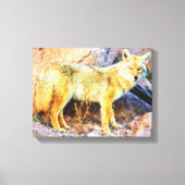 Yellowstone Coyote Canvas Afdruk (Voorkant)