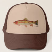 Yellowstone Cutkeelforel: Baseball Hat Trucker Pet (Voorkant)