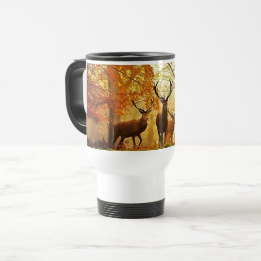 Yellowstone Deer Travel Mug Reisbeker (Voorkant links)