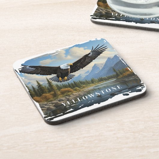 Yellowstone Eagle Beverage Coaster Bier Onderzetter (Linkerzijde)