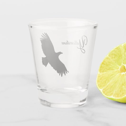 Yellowstone Eagle Shot Glas (Achterkant)